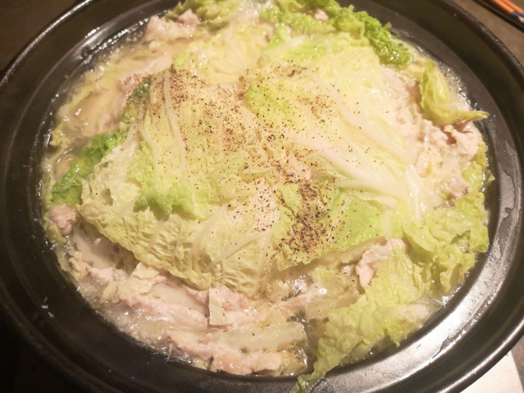 Hotpot with Chinese Cabbage and Pork marinated with Shio Koji 